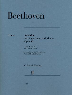 G. Henle Verlag - Adelaide, Op. 46 (Original Key) - Beethoven - High Voice/Piano - Book