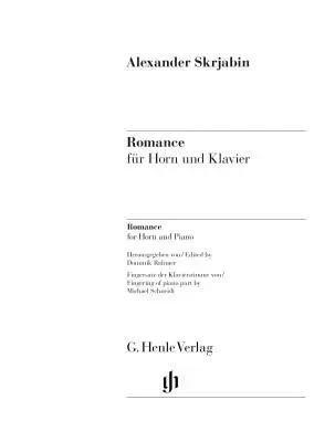 Romance - Scriabin - F Horn/Piano - Sheet