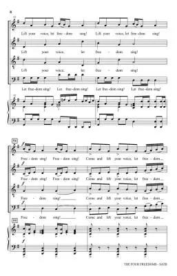 The Four Freedoms - Martin - SATB Accompanied - Book