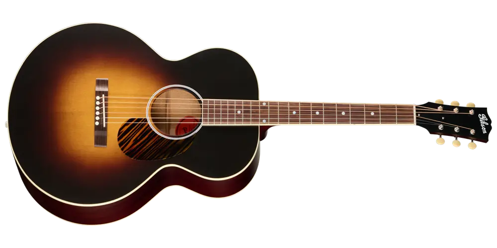 J-185 Century 12-Fret Acoustic Guitar with Hardshell Case - Vintage Sunburst