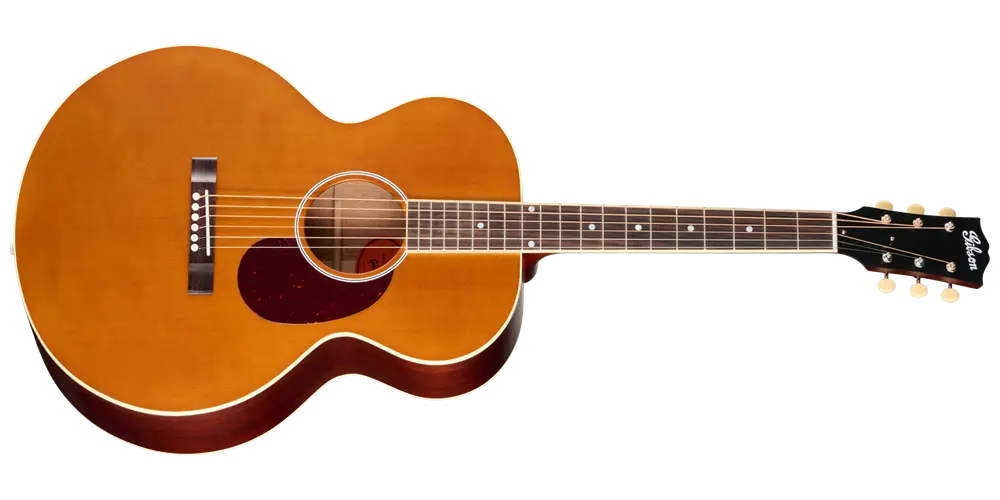 J-185 Century 12-Fret Acoustic Guitar with Hardshell Case - Vintage Amber