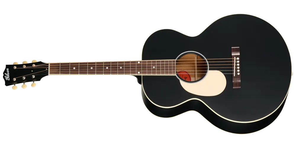 J-185 Century 12-Fret Acoustic Guitar with Hardshell Case - Ebony (Left Handed)