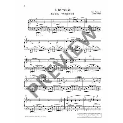 Early Piano Pieces - Pejacevic/Twelsiek  - Piano - Book