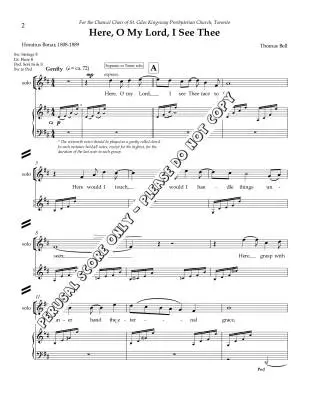 Here, O My Lord, I See Thee - Bell - Choral Octavo - SATB Accompanied