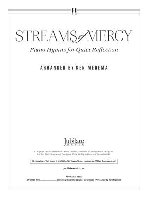 Streams of Mercy: Piano Hymns for Relection - Medema - Piano - Book
