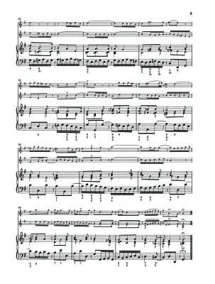 Trio Sonata for Flute, Violin and Continuo BWV 1038 - Bach - Piano Quartet - Parts