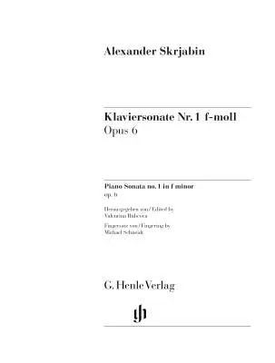 Sonata No. 1 in F minor, Op. 6 - Scriabin - Piano - Sheet