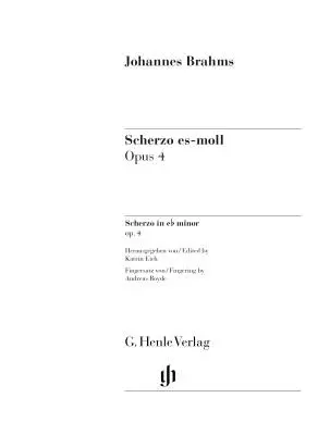 Scherzo in E-Flat minor, Op. 4 - Brahms - Piano - Sheet