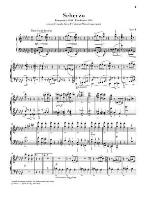 Scherzo in E-Flat minor, Op. 4 - Brahms - Piano - Sheet