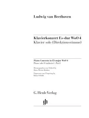 Concerto in E-Flat Major, WoO 4 - Beethoven - Conductor\'s Part