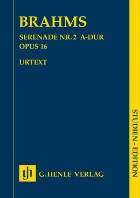 G. Henle Verlag - Serenade No. 2 in A Major, Op. 16 - Brahms/Musgrave - Study Score
