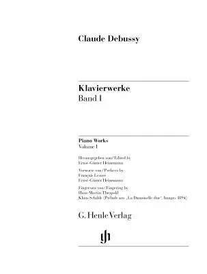 Piano Works Volume 1 - Debussy - Piano - Book - Hardcover