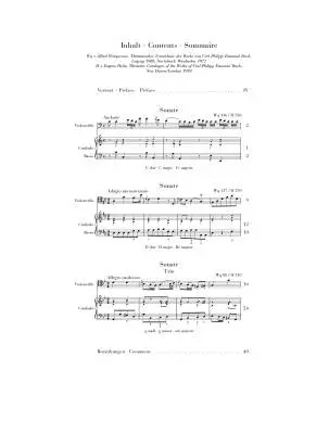 Gamba Sonatas Wq 88, 136, 137 - Bach/Enlin - Cello/Harpsichord - Book