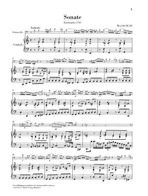 Gamba Sonatas Wq 88, 136, 137 - Bach/Enlin - Cello/Harpsichord - Book