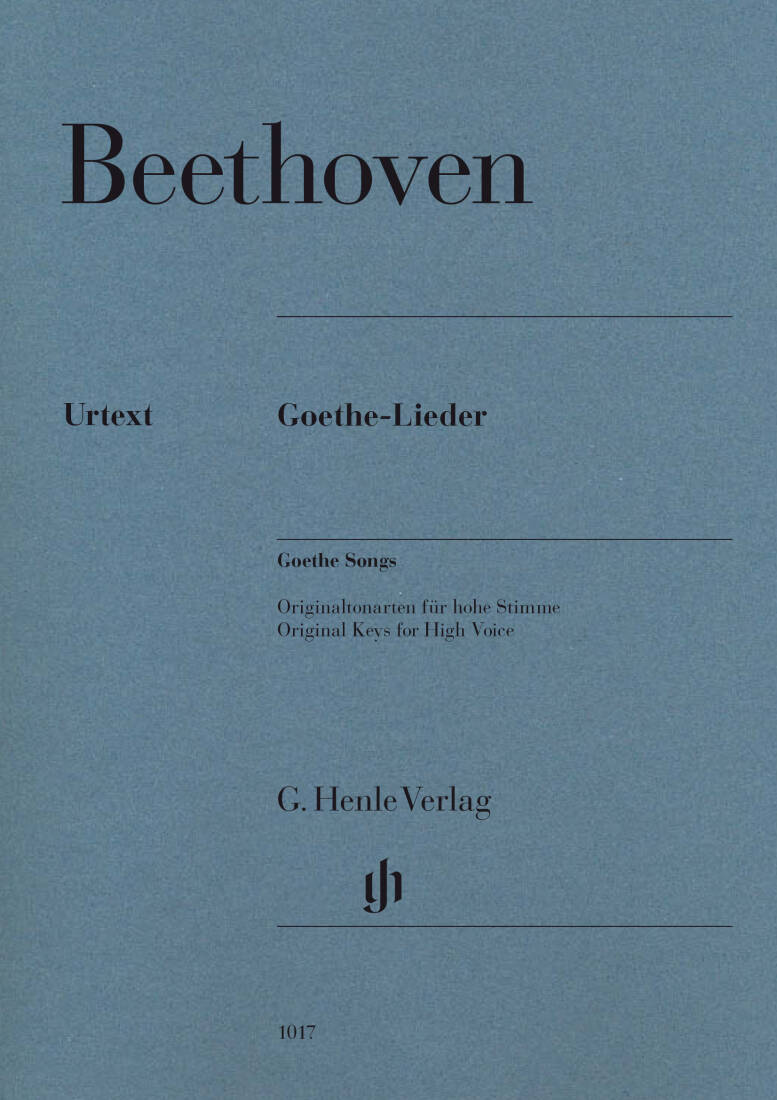 Goethe Songs - Beethoven/Luhning - High Voice/Piano - Book
