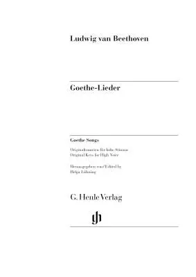 Goethe Songs - Beethoven/Luhning - High Voice/Piano - Book