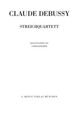 String Quartet - Debussy/Kramer - Study Score