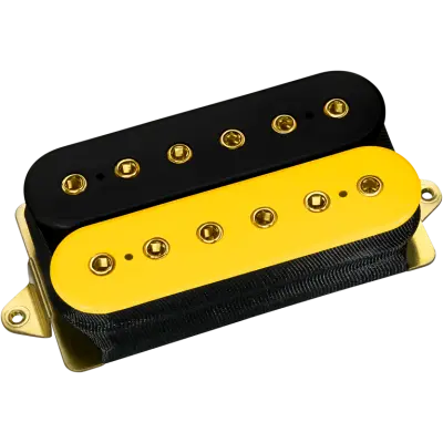 DiMarzio - Steves Special Bridge Pickup, F-Spaced - Black/Yellow with Gold Poles