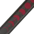 2.5\'\' Moon Phase Series Padded Leather Guitar Strap - Burgundy