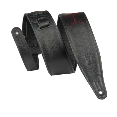 Levys - 2.5 Moon Phase Series Padded Leather Guitar Strap - Burgundy