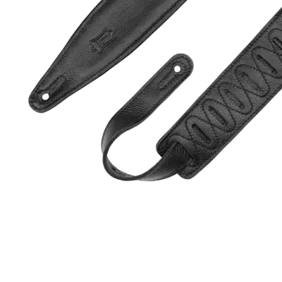 2.5\'\' Moon Phase Series Padded Leather Guitar Strap - Burgundy