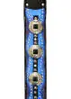 Snake Saddle 3\'\' Leather Guitar Strap - Blue Paisley