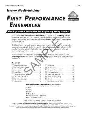 String Basics: First Performance Ensembles, Book 1 - Piano Accompaniment - Book/Audio Online