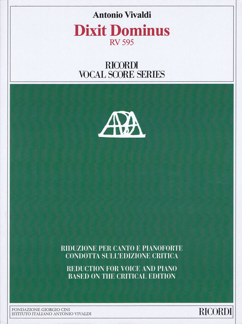 Dixit Dominus RV595 - Vivaldi/Frige - Vocal Solo/Piano - Book