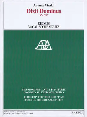 Ricordi - Dixit Dominus RV595 - Vivaldi/Frige - Vocal Solo/Piano - Book