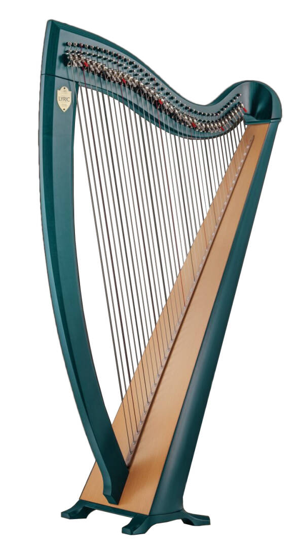 38-String Lyric Harp - Teal