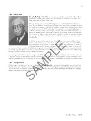 Southland Sketches, Allegro (4th Movement) - Burleigh/Monday - String Orchestra - Gr. 2.5