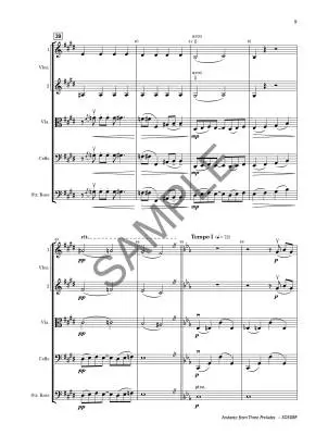 Andante from Three Preludes - Gershwin/Mosier - String Orchestra - Gr. 4