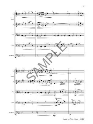 Andante from Three Preludes - Gershwin/Mosier - String Orchestra - Gr. 4