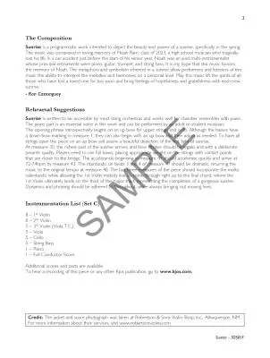 Sunrise - Castonguay - String Orchestra with Piano - Gr. 2.5