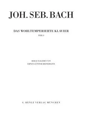 The Well-Tempered Clavier, Part I BWV 846-869 - Bach/Heinemann - Study Score