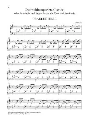 The Well-Tempered Clavier, Part I BWV 846-869 - Bach/Heinemann - Study Score