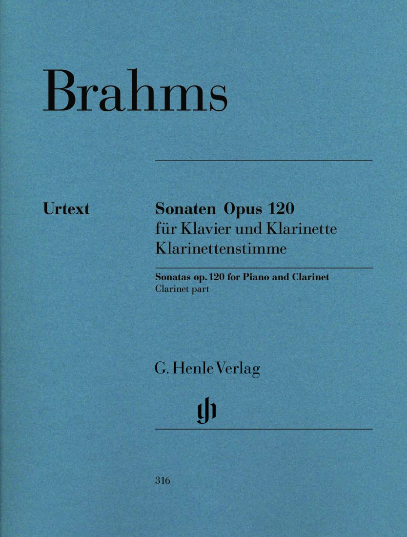 Sonatas for Piano and Clarinet Op. 120, No. 1 and 2 - Brahms - Clarinet Part