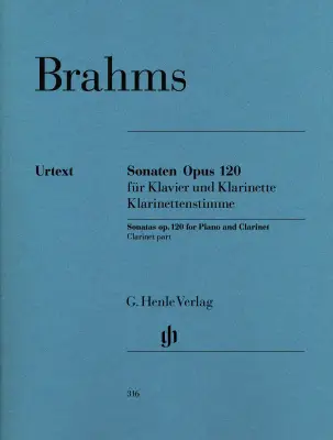 G. Henle Verlag - Sonatas for Piano and Clarinet Op. 120, No. 1 and 2 - Brahms - Clarinet Part