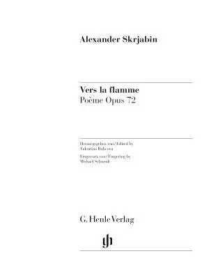Vers la Flamme (Poeme), Op. 72 - Scriabin - Piano - Book