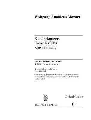 Concerto No. 25 in C Major, K. 503 - Mozart - 2P4H - Book