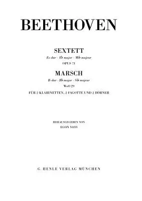 Sextet in E-flat Major, Op. 71 - Beethoven/Voss - Study Score
