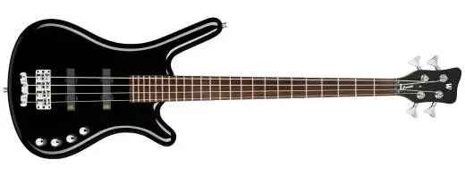 Warwick - RockBass Corvette Basic 4-String Short Scale Bass Guitar with Gig Bag - Solid Black High Polish