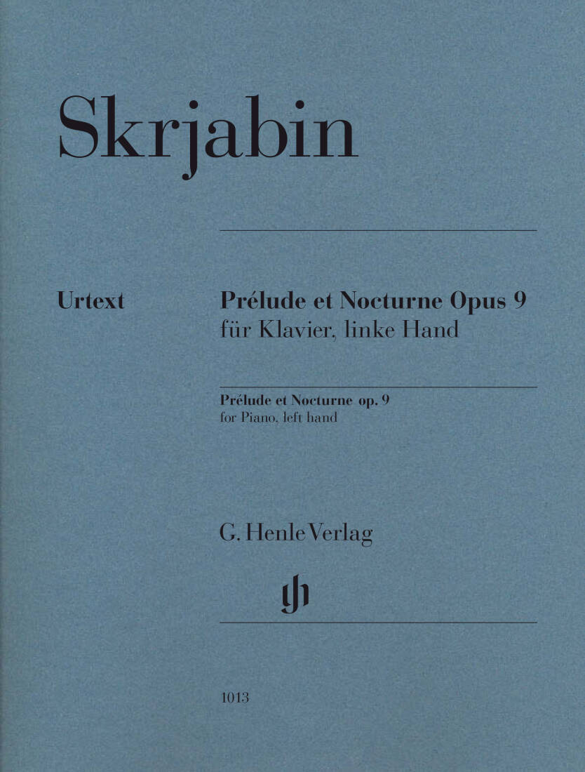 Prelude et Nocturne, Op. 9 - Scriabin/Rubcova - Piano Left Hand - Sheet