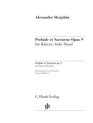 Prelude et Nocturne, Op. 9 - Scriabin/Rubcova - Piano Left Hand - Sheet