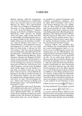 String Quartet No. 1 in E Minor - Smetana/Pospisil - Study Score