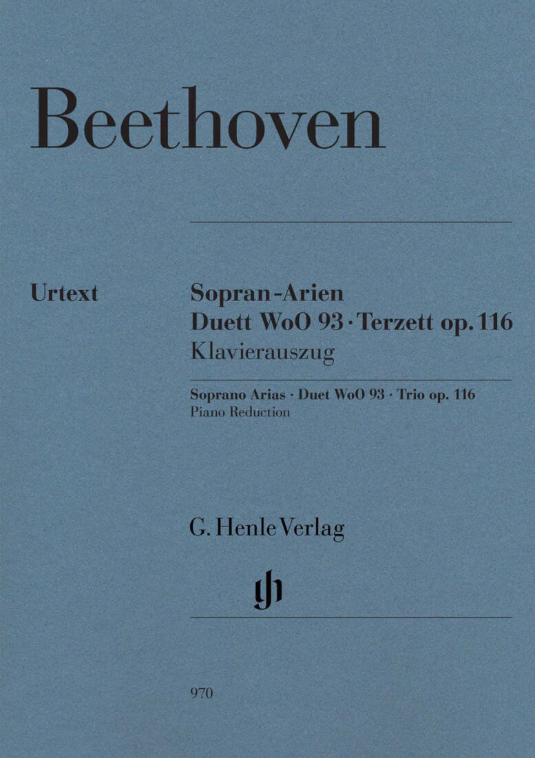 Soprano Arias, Duet WoO 93, Trio Op. 116 - Beethoven - Soprano Voice/Piano - Book