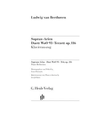 Soprano Arias, Duet WoO 93, Trio Op. 116 - Beethoven - Soprano Voice/Piano - Book