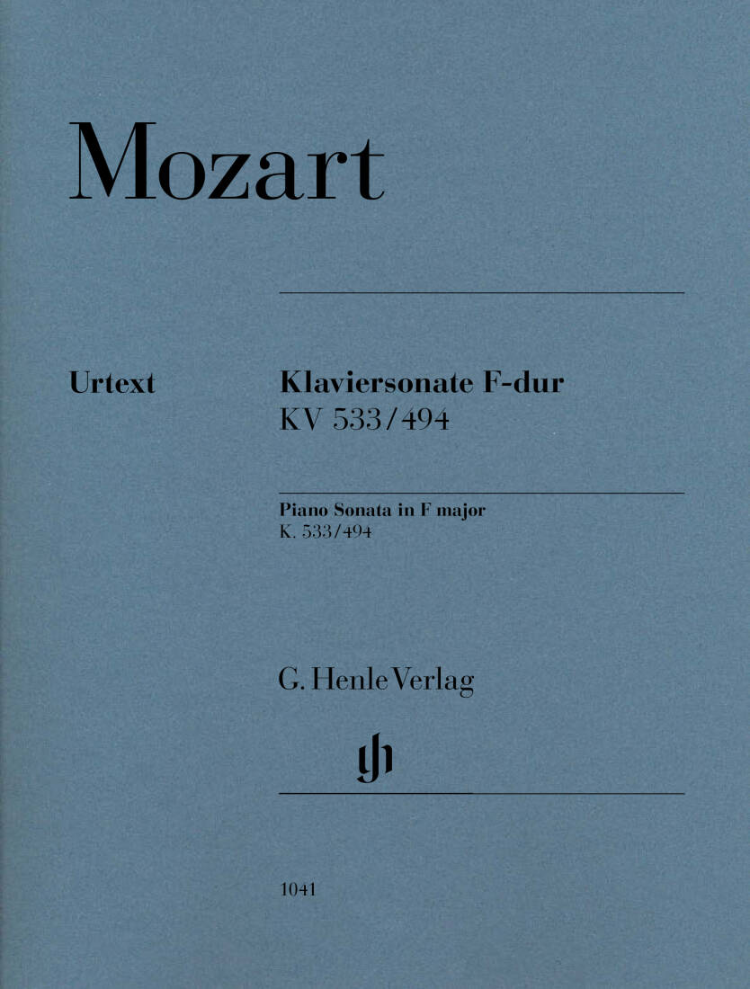 Sonata in F Major K533/494 - Mozart - Piano - Book