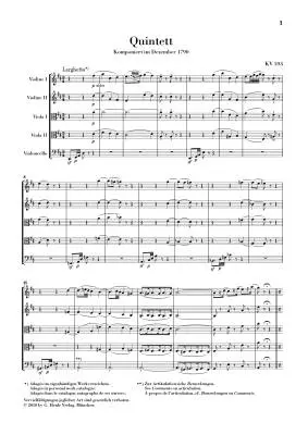 String Quintets, Volume 3 - Mozart - Study Score