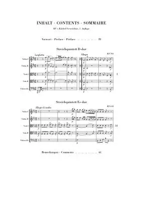 String Quintets, Volume 3 - Mozart - Study Score